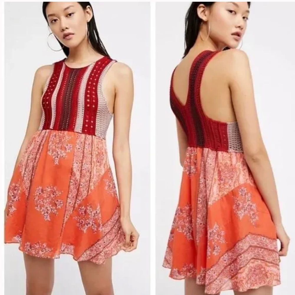 Free People | Katie's Crochet Mini Dress Size